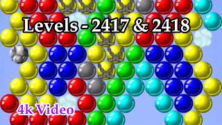 Bubble Shooter Original Games: Complete Levels - 2417 & 2418 | 4k Bubble Shooter Gameplay  screenshot 5