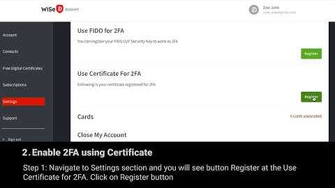 Instructions to import Certificate and enable 2FA with Certificate on MAC OS