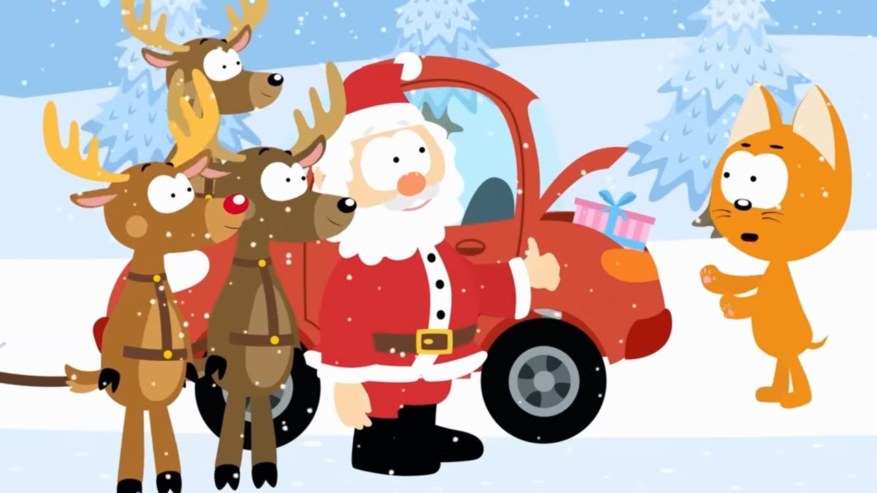 Котёнок и волшебный гараж - Помощник Санта Клауса | Мультфильмы для детей про машинки