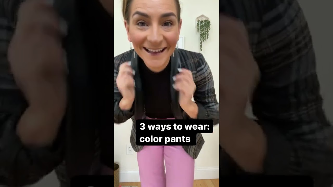 Outfit ideas with color pants | How to outfit pink pants