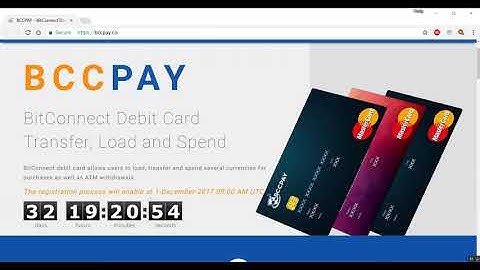 BitConnect Debit Card Transfer, Load and Spend