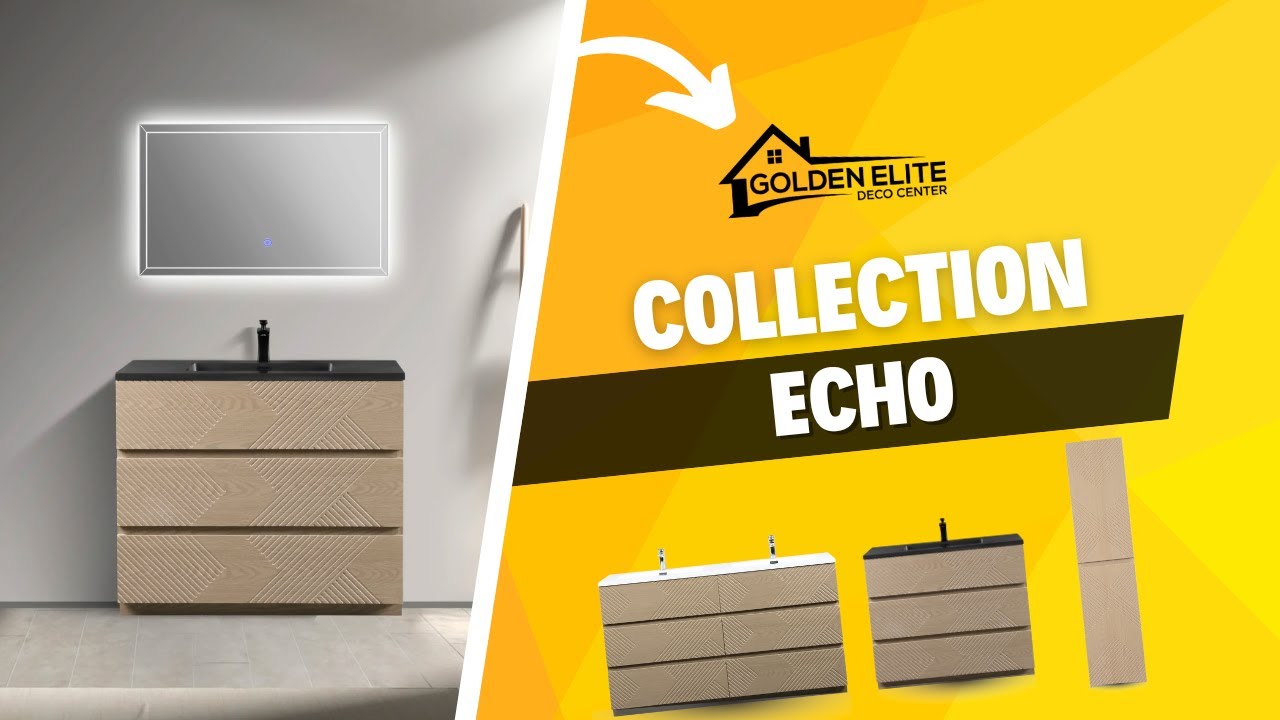Vanités de Salle de Bain Collection Echo | Design Contemporain et Entretien Facile