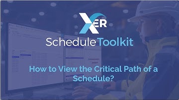 How to view the critical path of a schedule