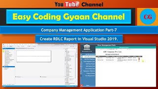 How To Create RDLC Report in Visual Studio 2019. Company Management Application Part-7