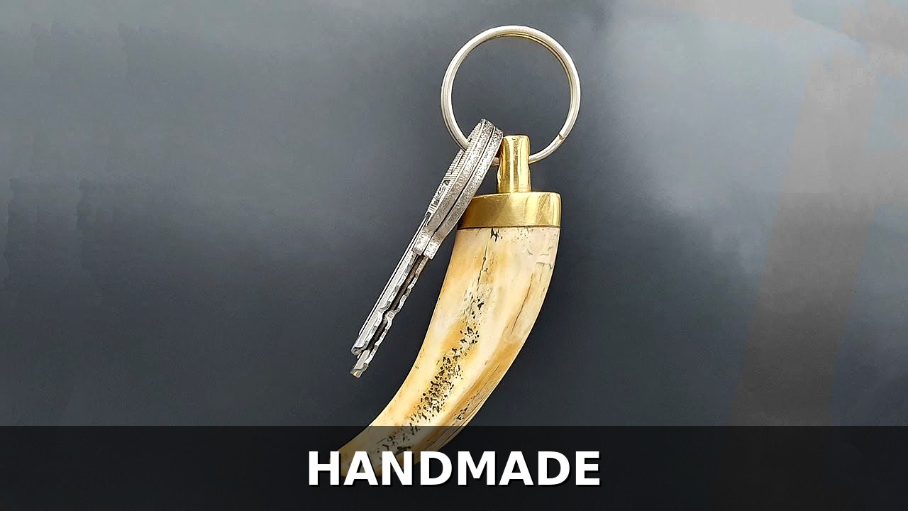 Ivory Keychain Warthog Tusk Ivory Keychains - YouTube