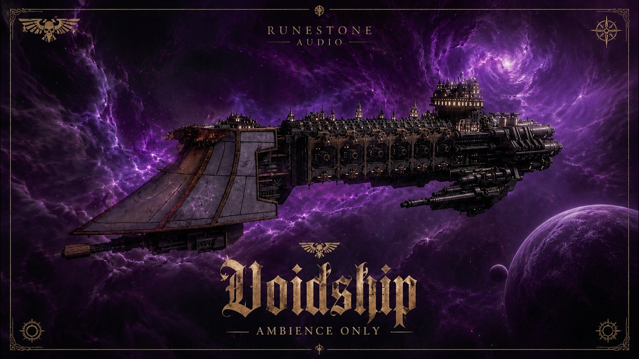 Voidship - Warp Travel | Warhammer 40k Ambience | 1 Hour of Ambience