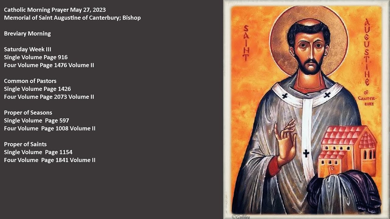 Catholic Morning Prayer May 27 2023 Memorial Of Saint Augustine Of catholic-morning-prayer-may-27-2023-memorial-of-saint-augustine-of