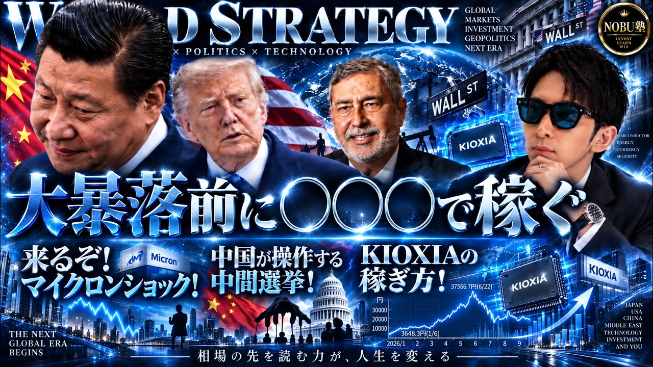 大暴落前に〇〇〇で稼ぐ！株式分割４銘柄の未来！ドル円は円高加速！