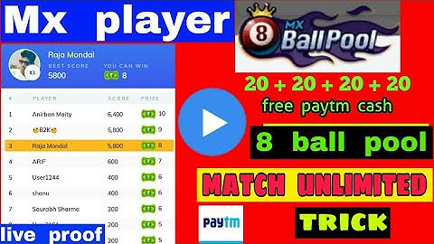 Mx player new game awesome trick || 8 ball pool jada score trick ||8 ball pool auto win trick