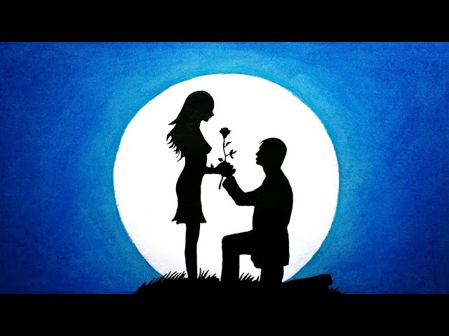 wallpapers Moon Light Scenery Drawing With Oil Pastels moonlight with oil pastel step by step