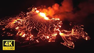 Meradalir Volcano 2022. Iceland, Drone. 4K. Aug. 4.
