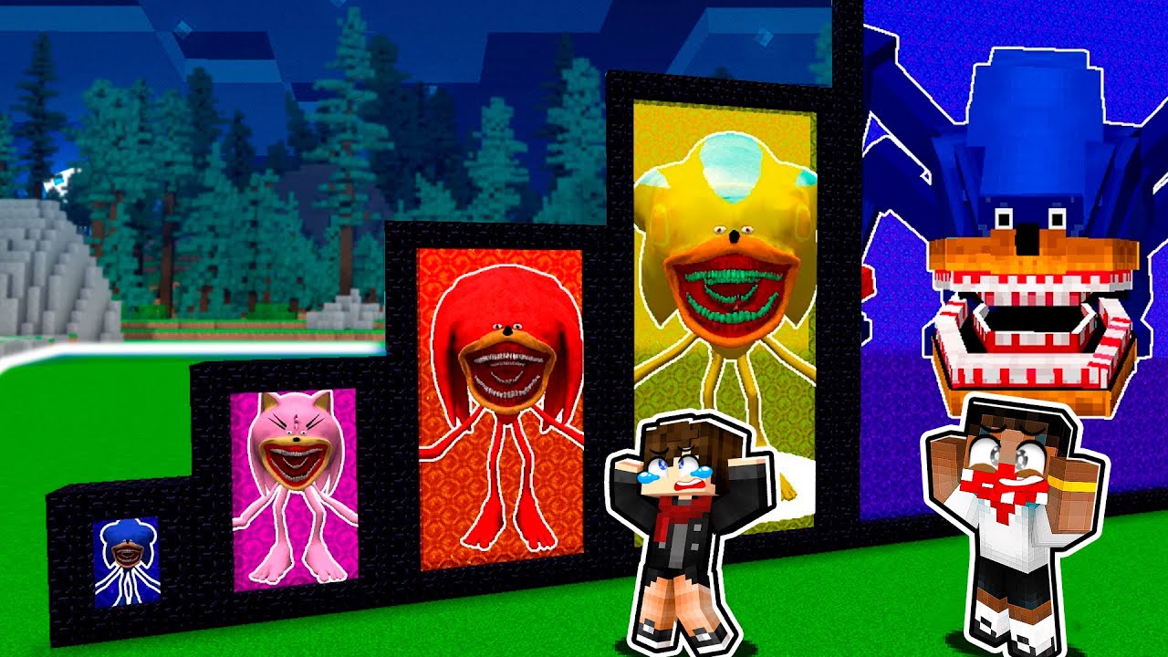 Ne CHOISISSEZ pas le mauvais PORTAILS de SONIC TAPES sur Minecraft  ( Amy Rose , Knuckles , Mutant )