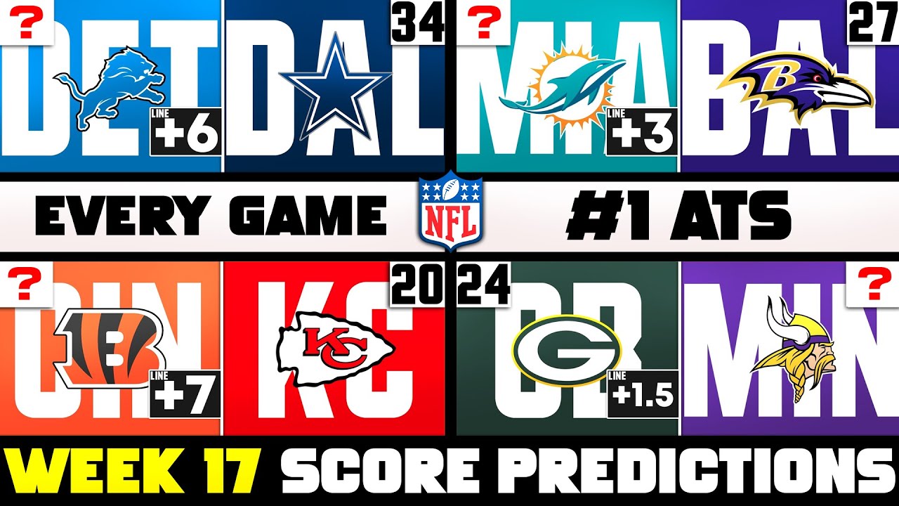 NFL Week 17 Score Predictions & Picks Against The Spread 2023 (#1 ...