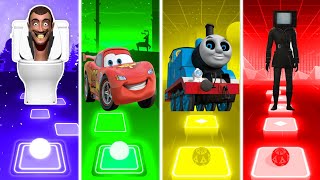 Skibidi toilet Vs Lightning McQueen Vs Thomas the Train Vs TV Woman - Tiles Hop EDM Rush!