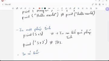 Bài 1: Lệnh print trong Python