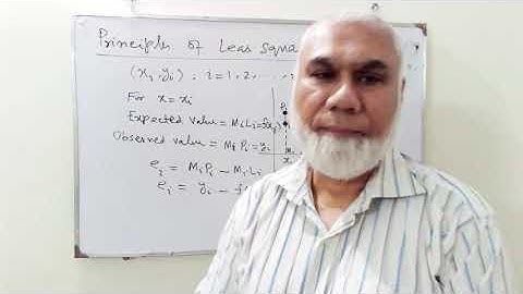1/4 Principle of Least Squares (Dr. Anjum Pervaiz Bukhsh)