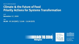 Climate \& the Future of Food: Priority Actions for Systems Transformation ENGLISH VERSION