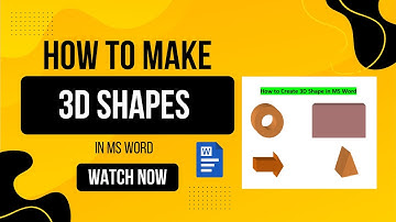 How to Make 3D Shapes in Microsoft Word  3D Shapes Tutorial Basics