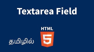 HTML Textarea Field Explained in Tamil