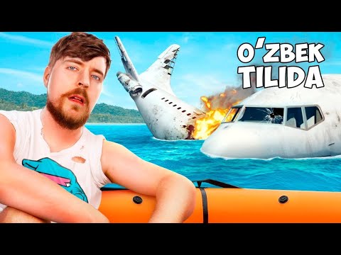 Men Samolyot halokatidan tirik qoldim! @MrBeast O'zbekcha