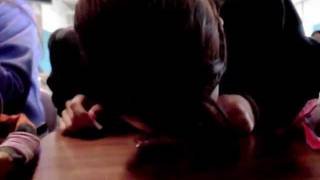 Jessica snorting sugar.