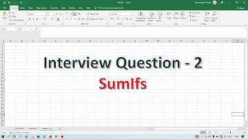 Interview Question -2 - How to use the Excel SUMIFS function? | What is Sumifs formula in Excel?