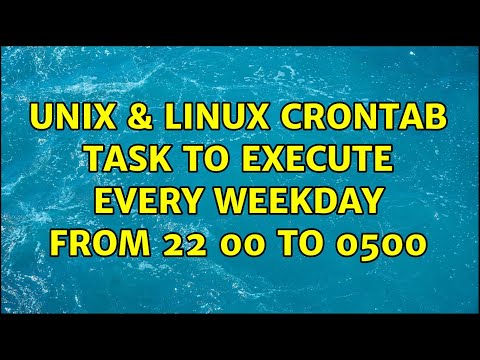 Unix & Linux: Crontab task to execute every weekday from 22:00 to 0500