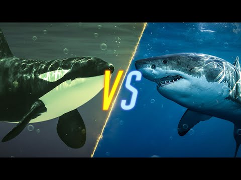 Video: Who is stronger - a shark or a killer whale? Who will win the fight?