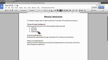 How to add Lists & Bullets in Google Docs