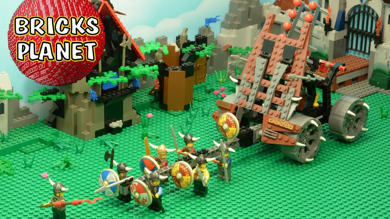 LEGO 7021- Viking Double Catapult vs the Armoured Ofnir Dragon