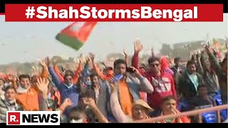 HM Shah Gets A Grand Welcome In Bengal; Citizens In Midnapore Raise 'Bharat Mata Ki Jai' Slogans