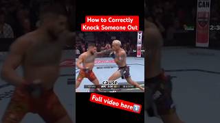 How to Correctly KO Someone #ufc #mma #boxing #knockout #combatsport #martialarts