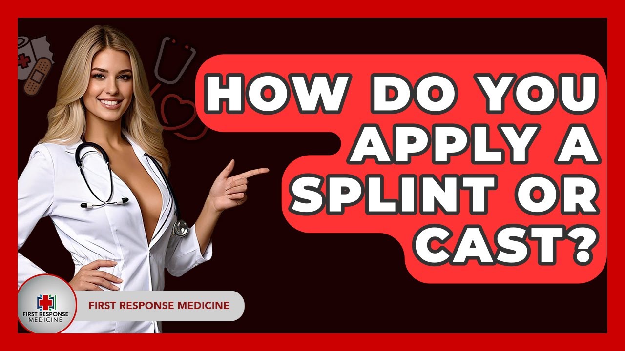How Do You Apply A Splint Or Cast? - First Response Medicine