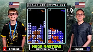 NOT LIKE THIS! Blue Scuti, Rhubarb | Mar '24 TOP 16 | Classic Tetris Monthly Mega Masters