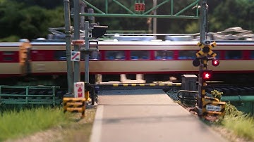 Nゲージ　自作踏切 上越線 完成バージョン　鉄道模型     鉄ちゃん倶楽部  鉄道模型コンベンション2019