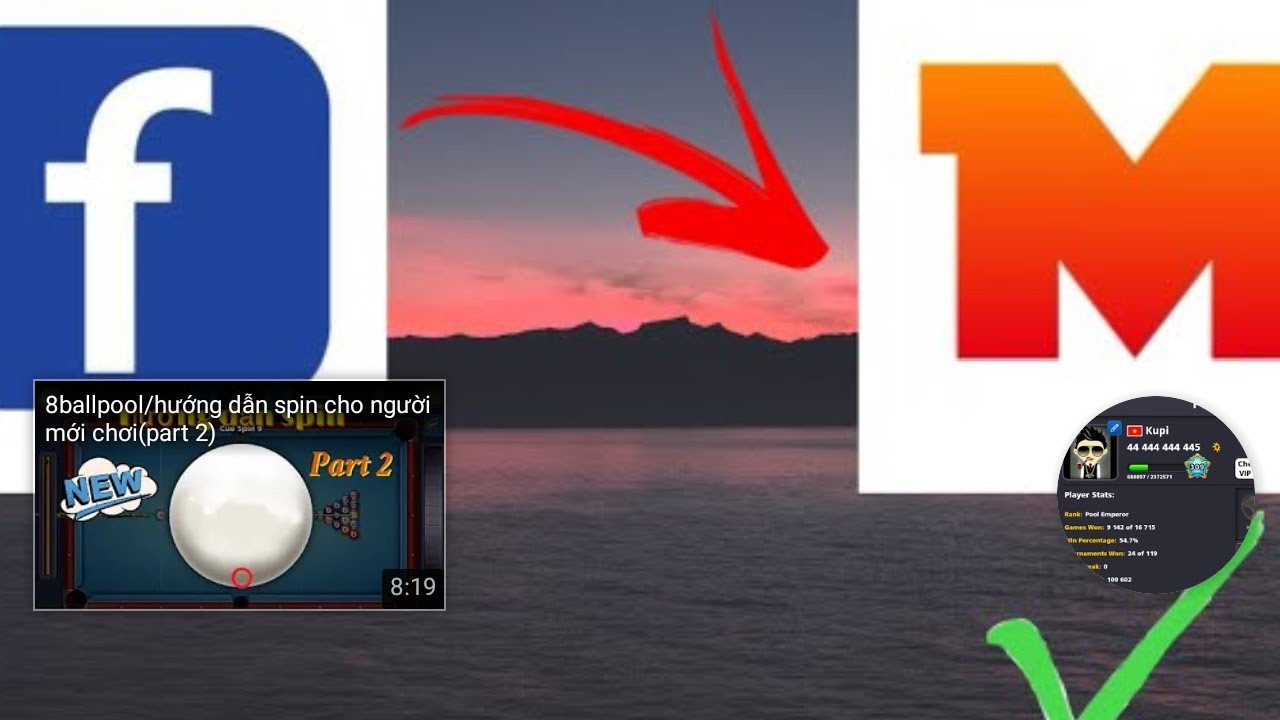 Hướng dẫn Tách fb Sang miniclip - Đổi tên 8 ball pool
