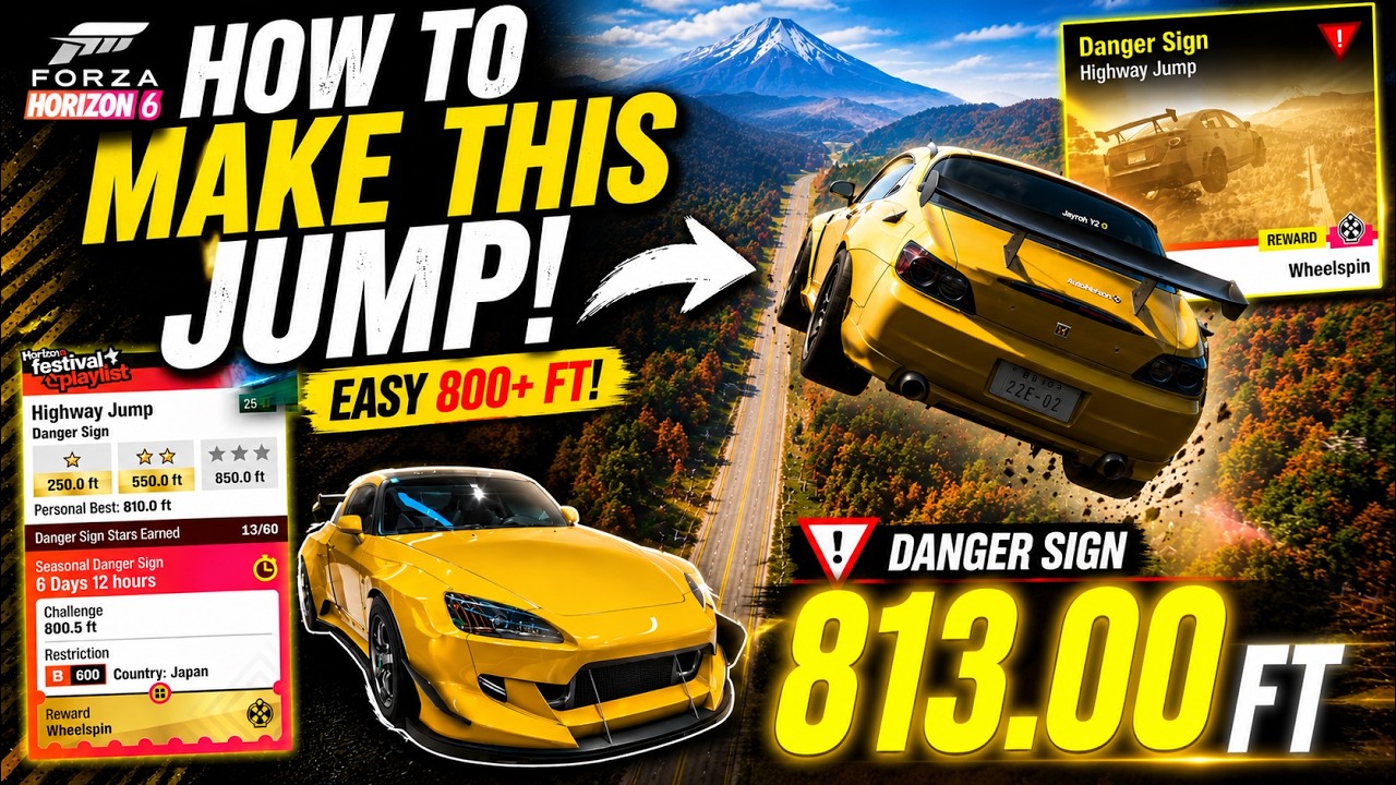 Highway Jump Danger Sign Guide (Autumn Festival B600 Japan) - YouTube