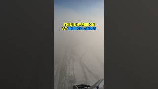 Ride A Huge Hyper Coaster In The SNOW! #energylandia #rollercoaster #themepark #shorts