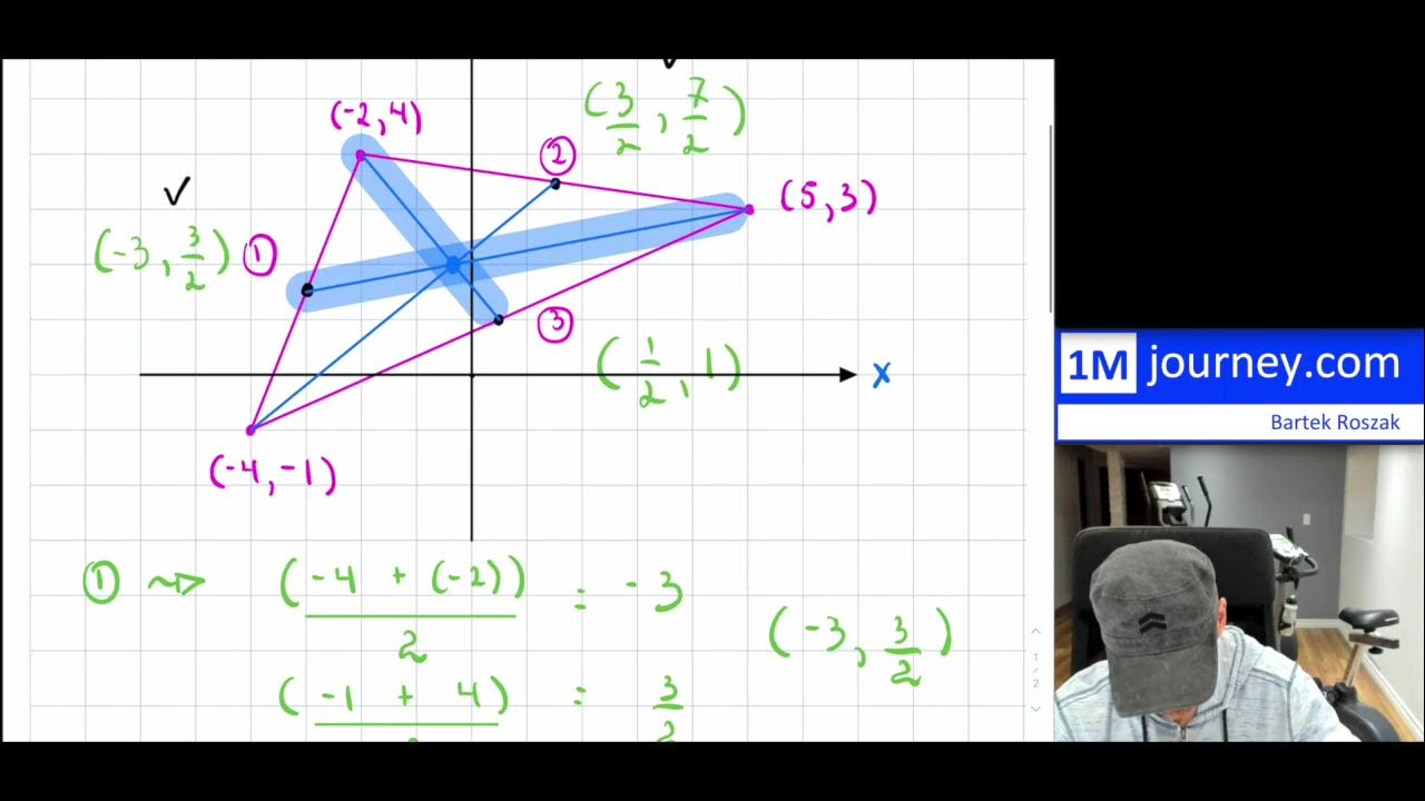 Grade 10 Math Finding the centroid of a triangle from three points