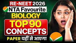 RE-NEET 2026 Biology Top 90 Concepts 💯 Don’t Miss These Topics