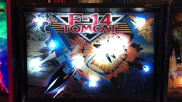 F-14 Tomcat Pinball Machine Backglass - Translite - Playfield Quick Look - Williams Pinball