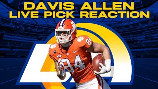 Rams select Clemson TE Davis Allen | LIVE REACTION