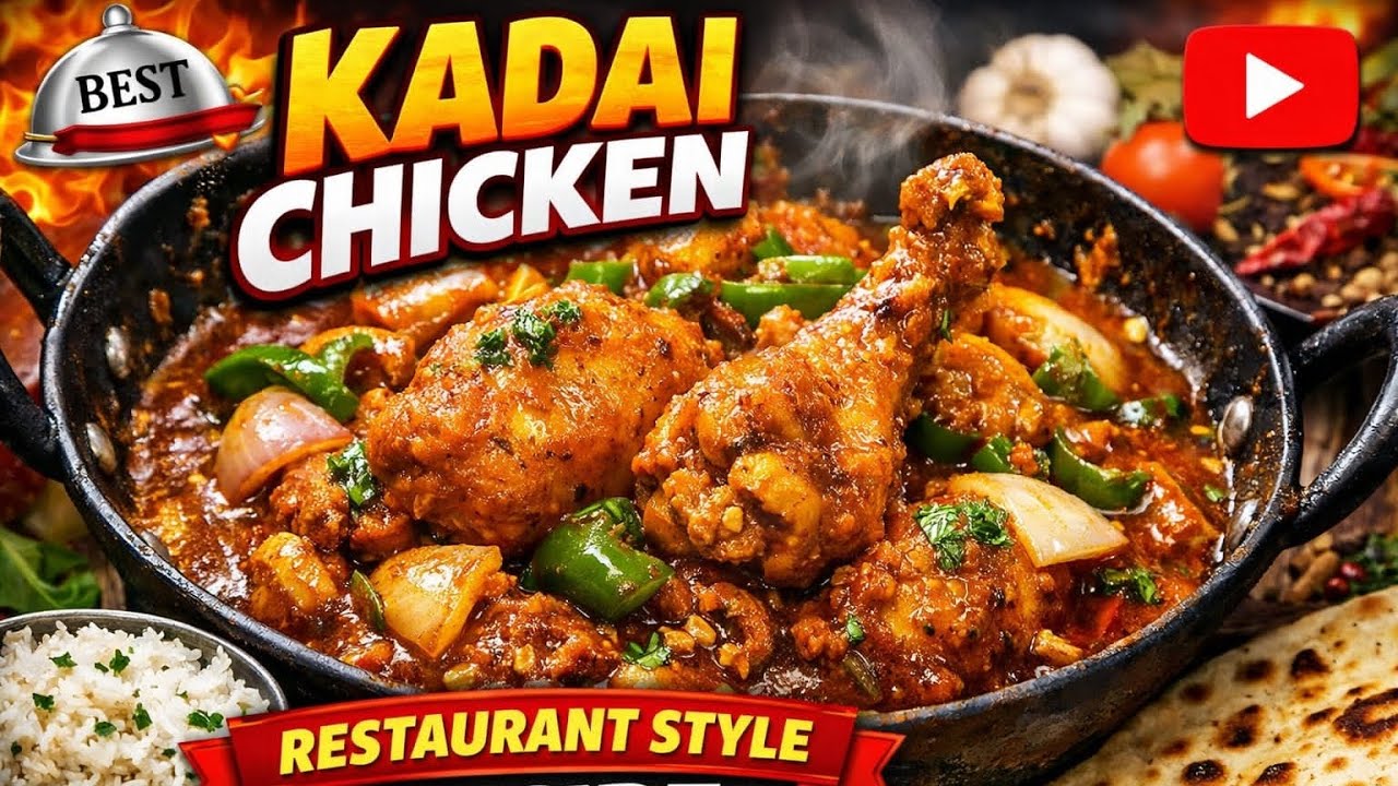 Dhaba Style Kadai Chicken 😍 | Restaurant Se Bhi Tasty Recipe 🍗🔥