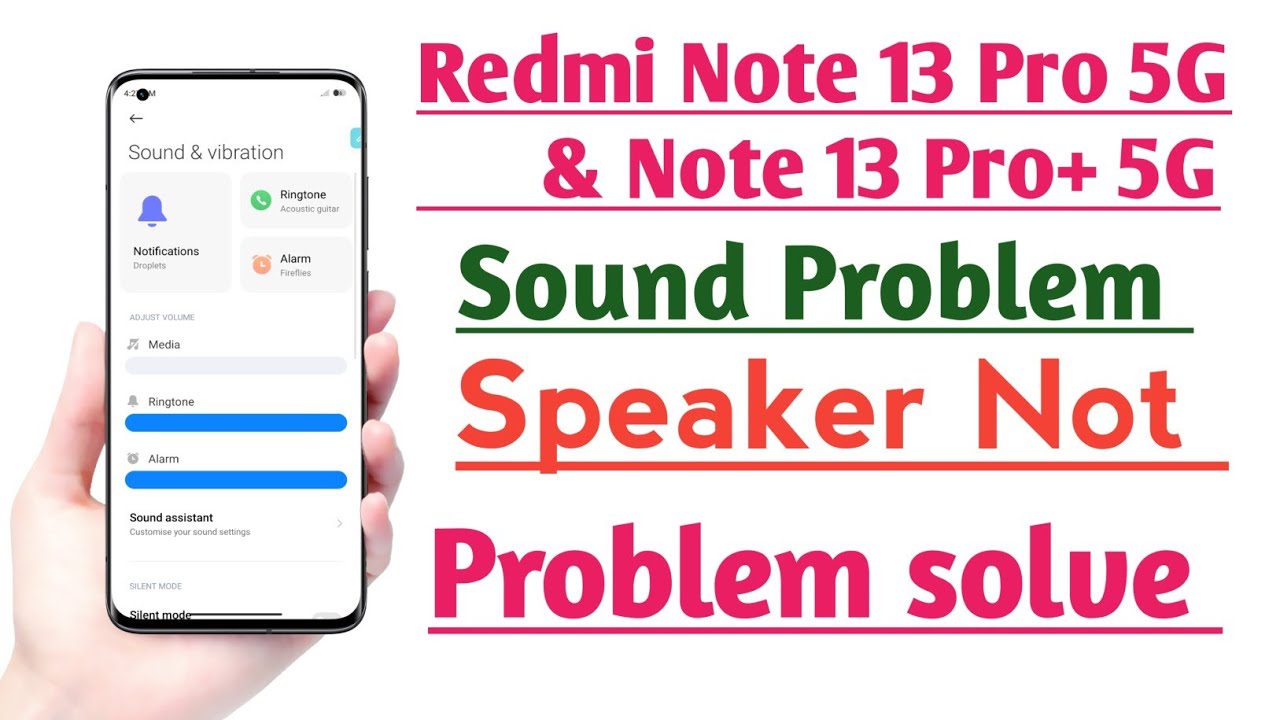 Redmi Note 13 Pro 5G & Note 13 Pro+ 5G How to Fix Sound Problem Speaker ...