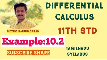 11th Std Maths Example 10.2 Find slope of the line to the graph of f(x) =-5x²+7x at(5, f(5))