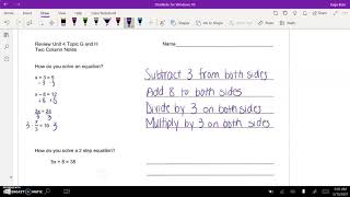 Unit 4 2 Column Notes