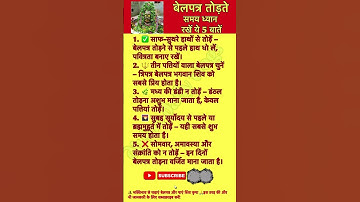 बेलपत्र तोड़ते समय इन 5 बातों का रखें ध्यान मिलेगा शिवजी का आर्शीवाद | #sawan #savan #belpatra