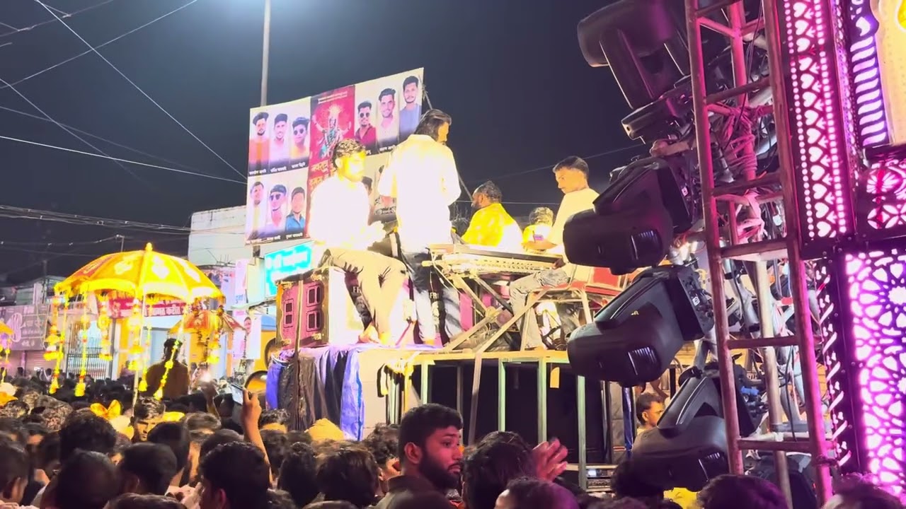 Jay Ambe Dhumal Raipur In Warud Durga Visarjan 2025| 🔥Raipur King👑 | Full  Mahol🤩#dhumal#trending#dj