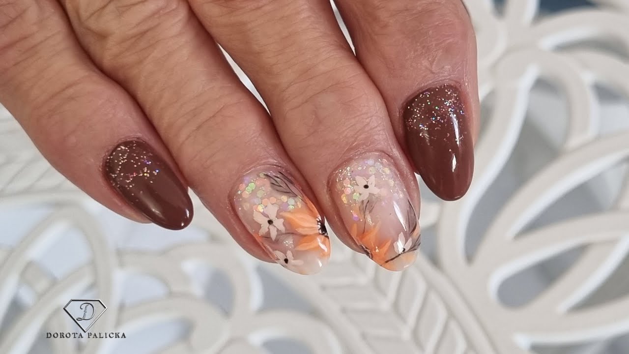 Watch me do my client gel rebalance nails with Autumn nail art