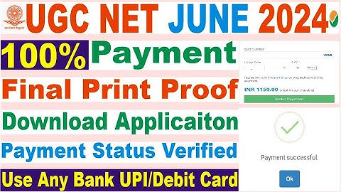 ugc net june 2024 payment full process/ugc net final print done/ugc net download application form